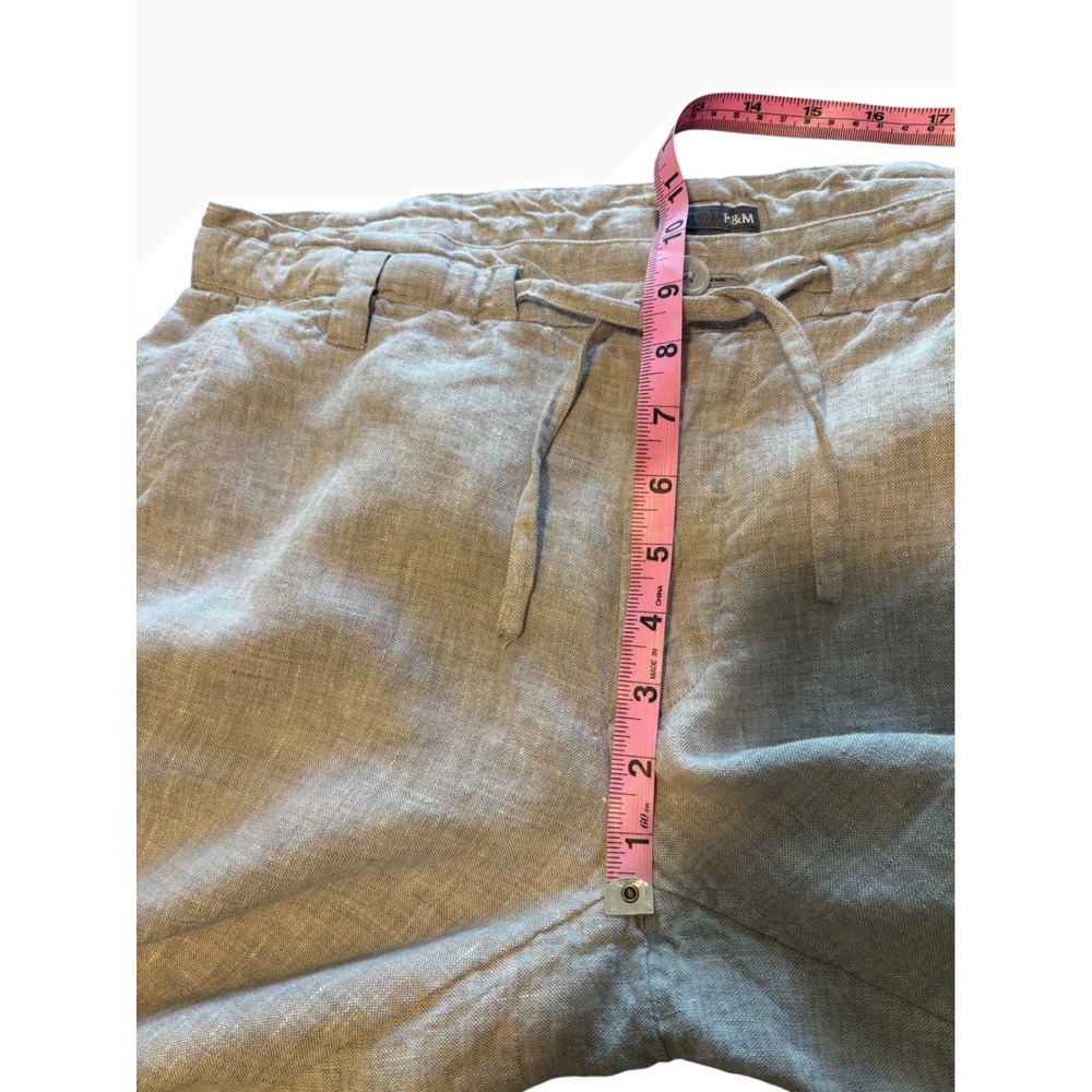 H&M 100% Linen Pull on Pants. Size 36R (XL to XXL). Pockets. Coastal Chic. Beach - Picture 7 of 10